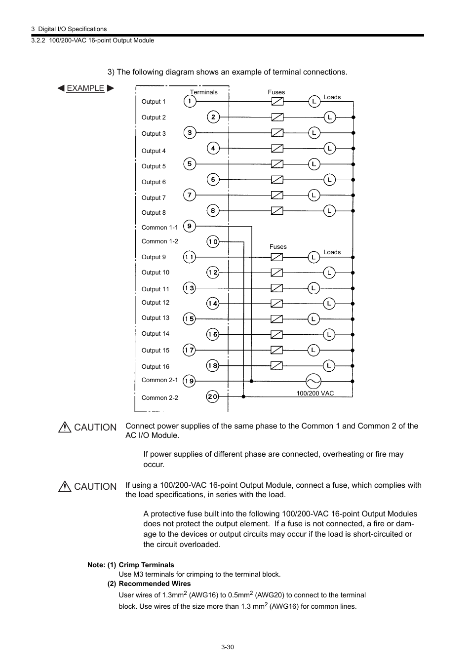 Caution | Yaskawa 120 Series I/O Modules User Manual | Page 60 / 308