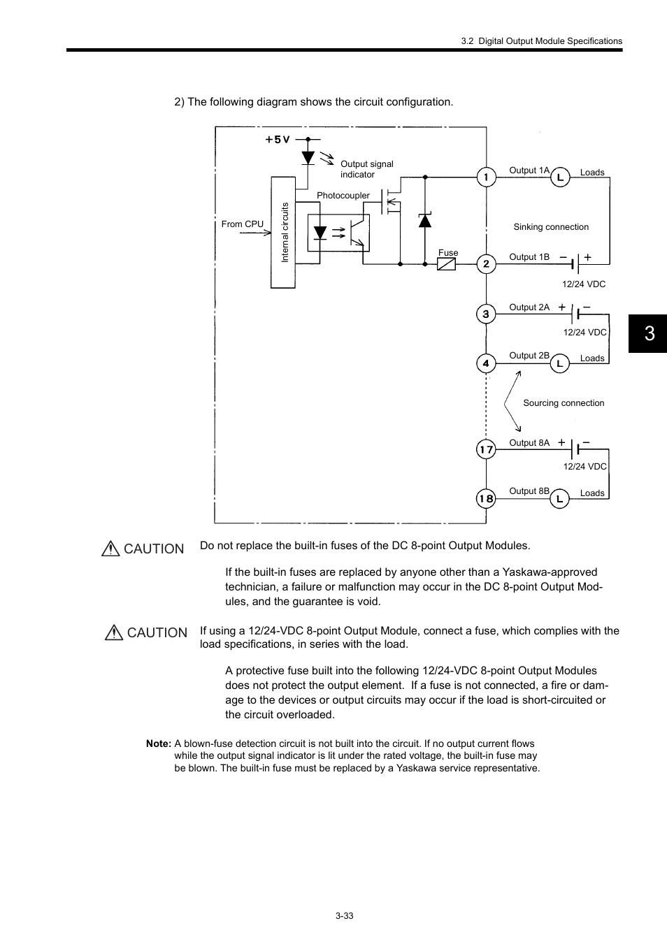 Caution | Yaskawa 120 Series I/O Modules User Manual | Page 63 / 308