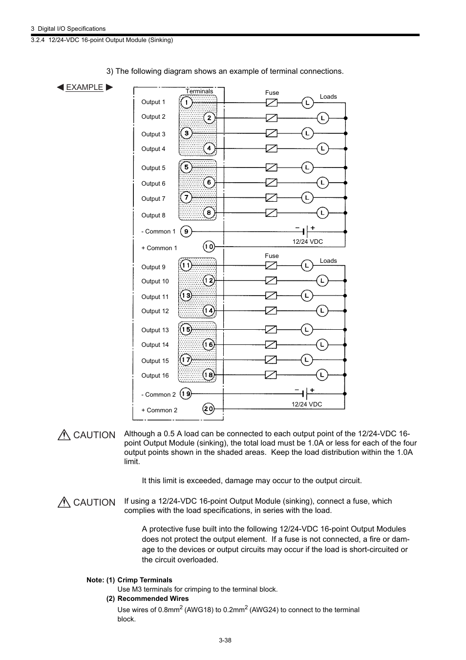 Caution | Yaskawa 120 Series I/O Modules User Manual | Page 68 / 308