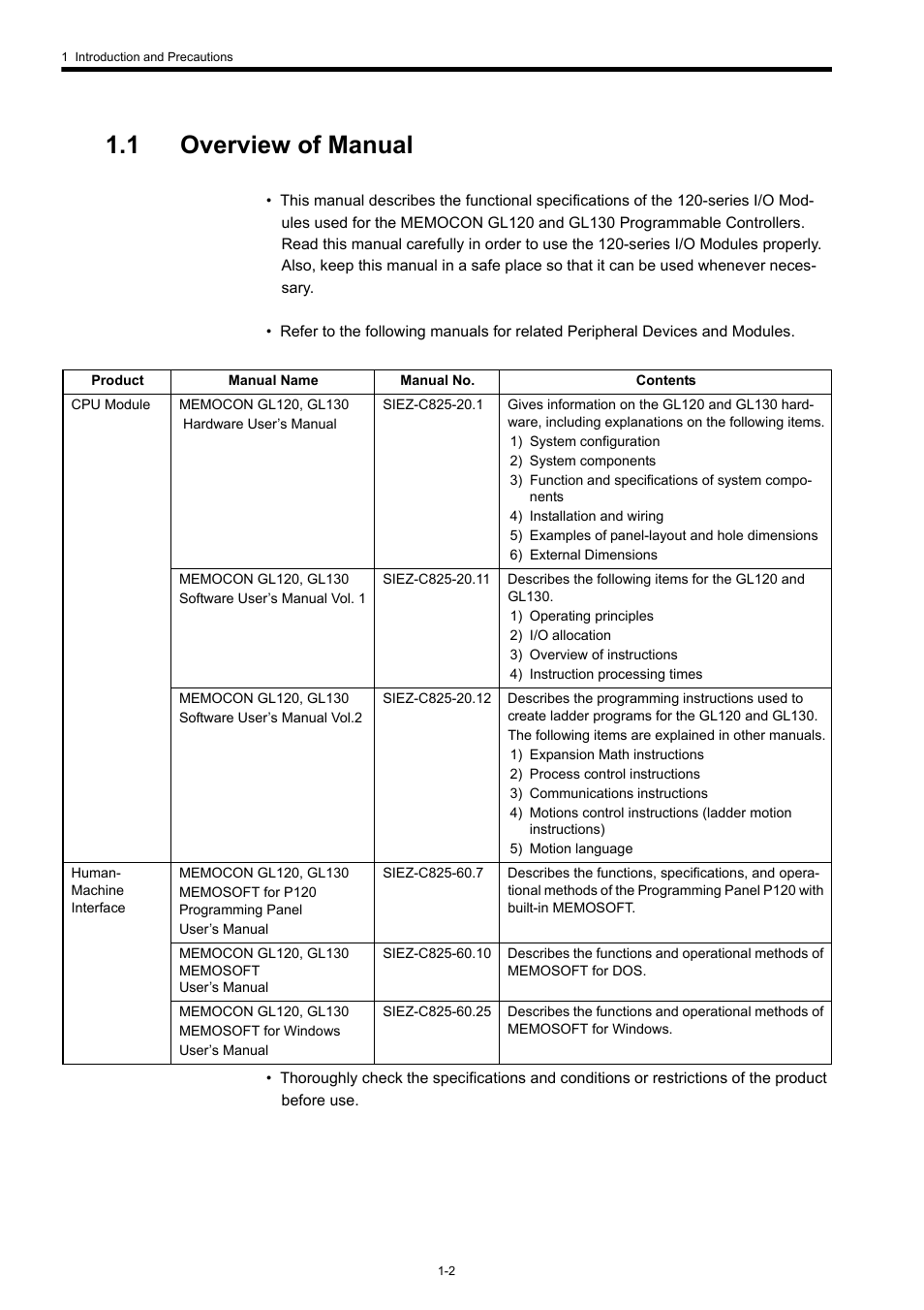 1 overview of manual | Yaskawa 120 Series I/O Modules User Manual | Page 7 / 308