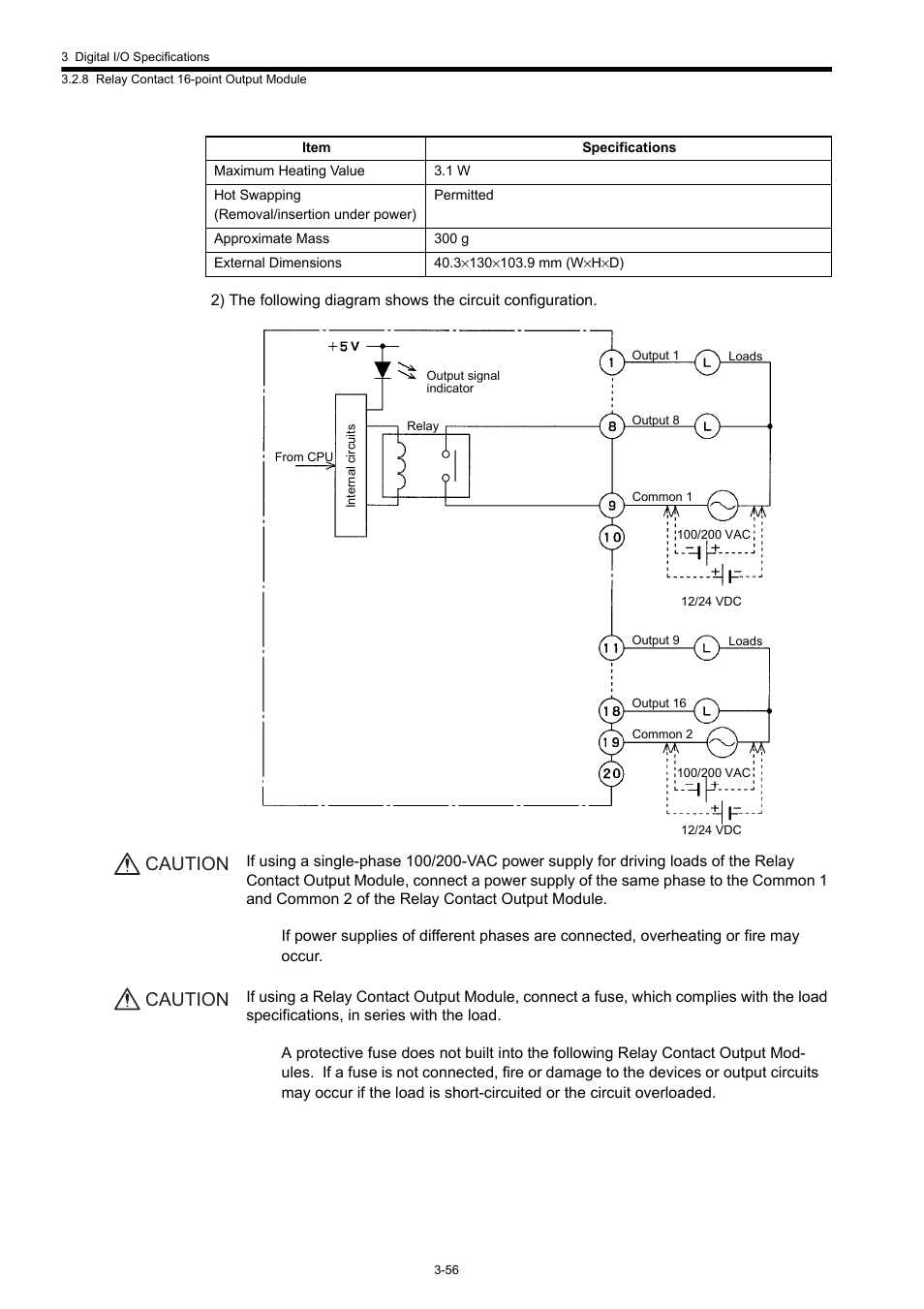 Caution | Yaskawa 120 Series I/O Modules User Manual | Page 86 / 308