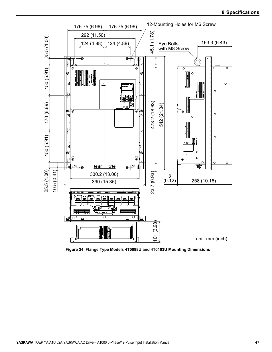 Yaskawa A1000 6-Phase/12-Pulse Input User Manual | Page 47 / 92