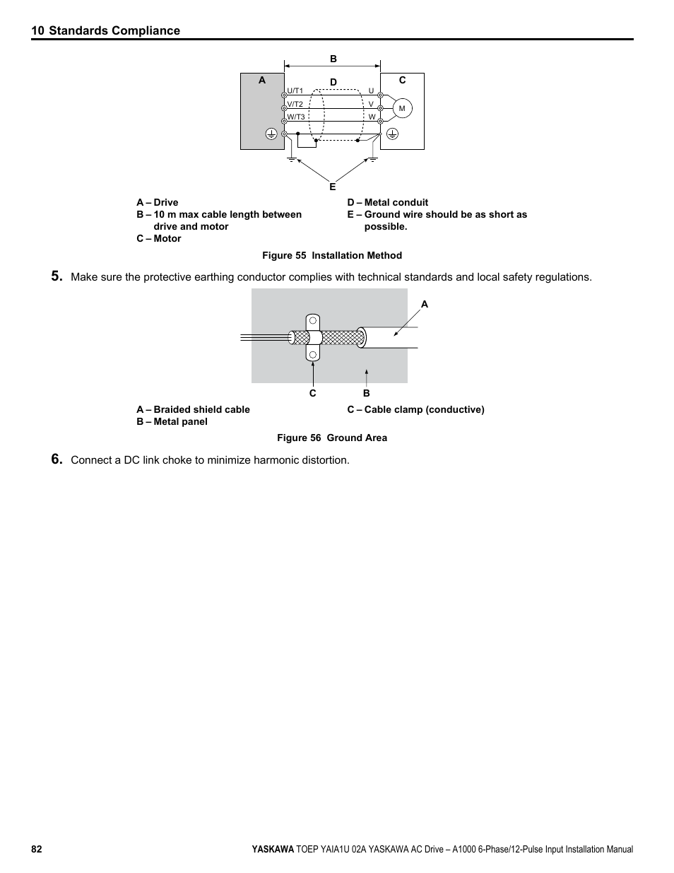 10 standards compliance | Yaskawa A1000 6-Phase/12-Pulse Input User Manual | Page 82 / 92