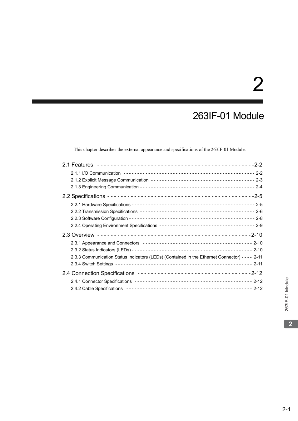 2 263if-01 module | Yaskawa JAPMC-CM2304-E User Manual | Page 17 / 97