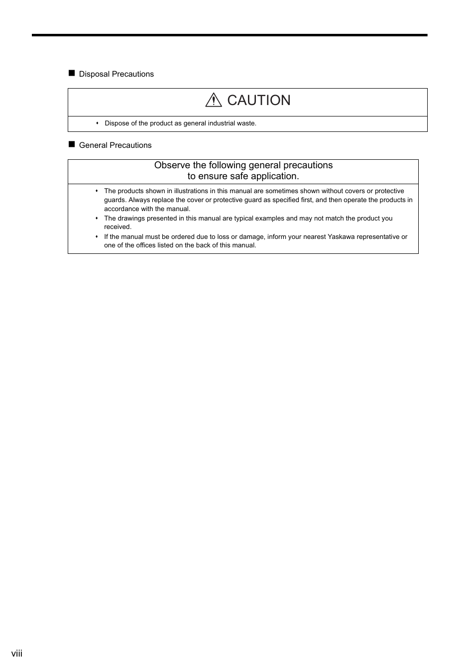 Caution | Yaskawa JAPMC-CM2304-E User Manual | Page 8 / 97