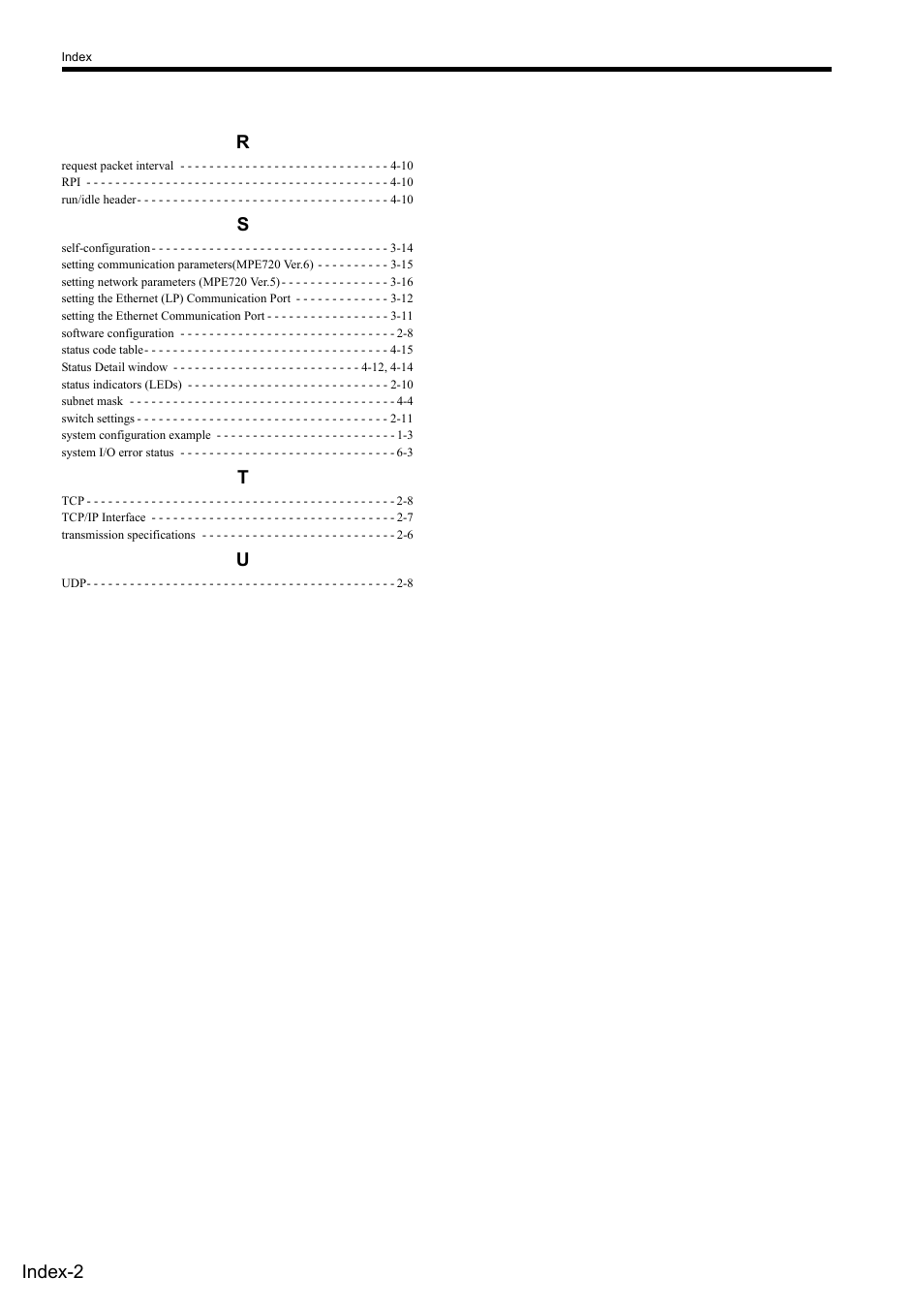 Index-2 r | Yaskawa JAPMC-CM2304-E User Manual | Page 95 / 97