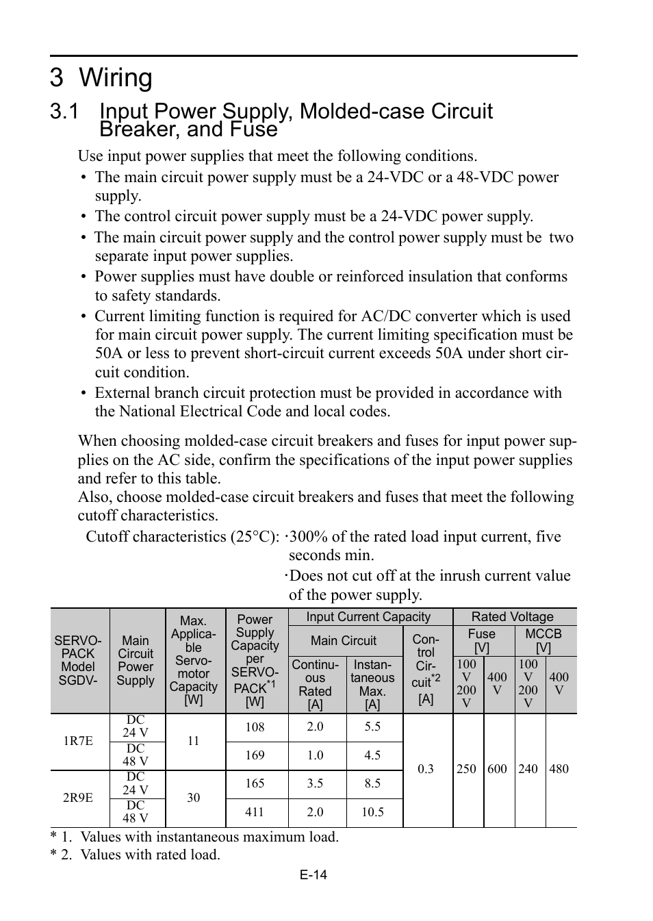 3 wiring | Yaskawa DC Power Input Σ-V Series User Manual | Page 16 / 29