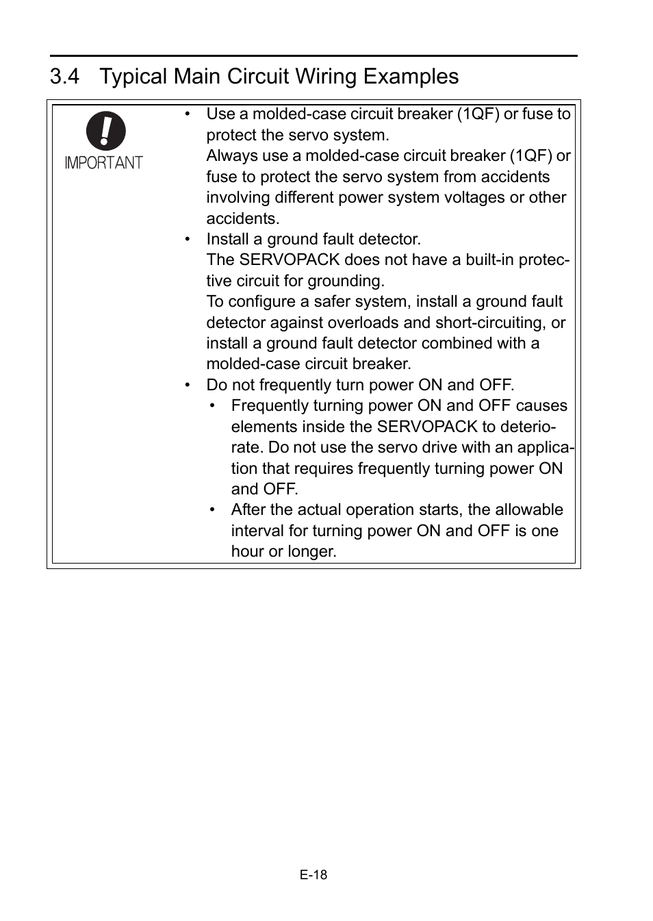 4 typical main circuit wiring examples | Yaskawa DC Power Input Σ-V Series User Manual | Page 20 / 29