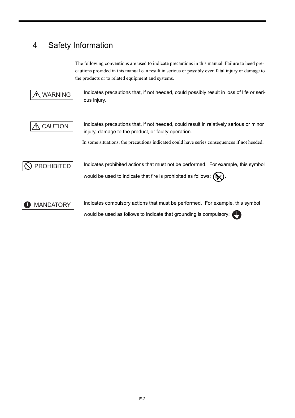 4 safety information, 4safety information | Yaskawa Σ-II Series User Manual | Page 4 / 37