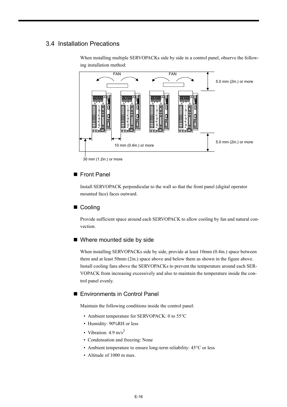 4 installation precations | Yaskawa Σ-II Series User Manual | Page 20 / 31