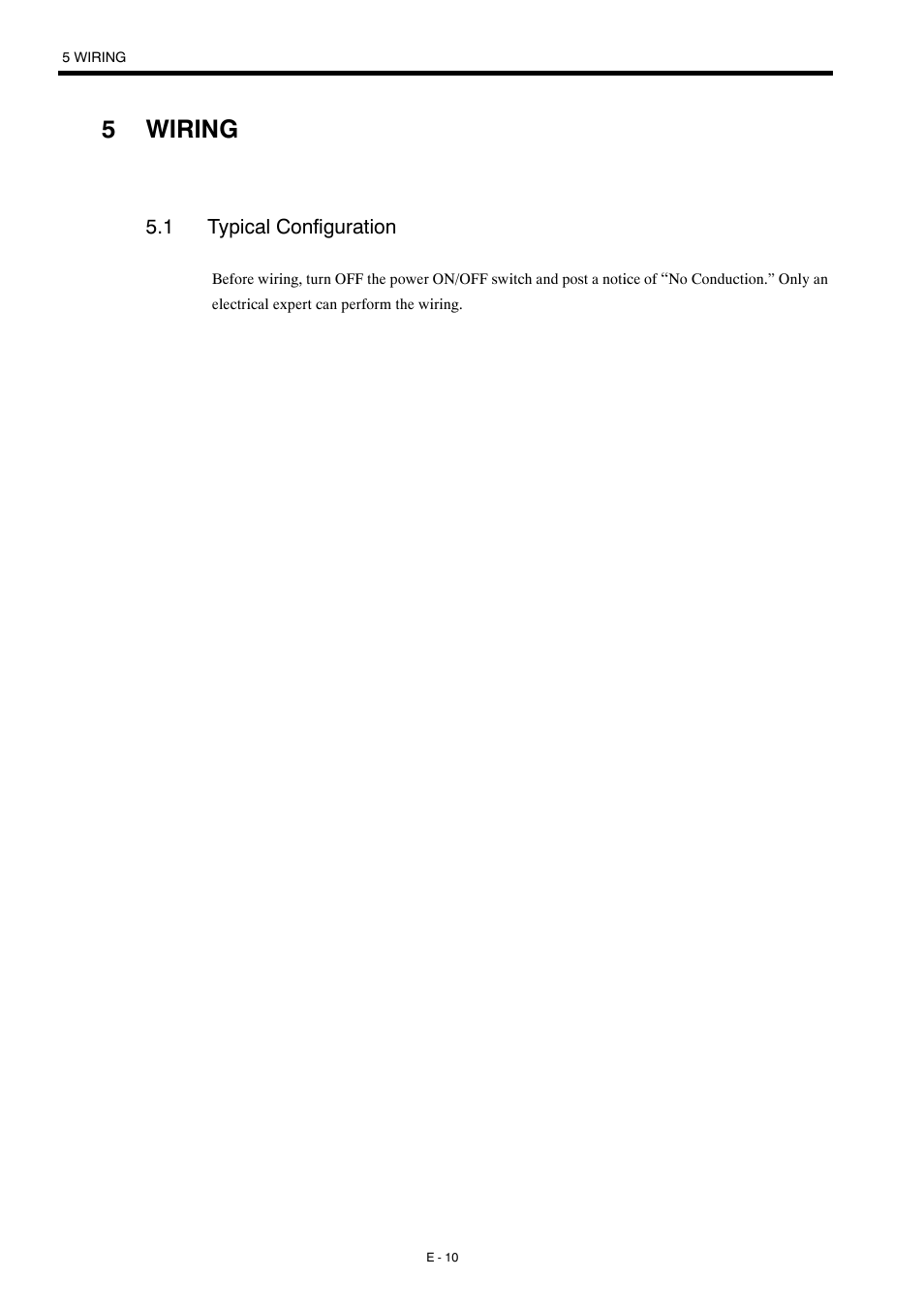 5 wiring, 1 typical configuration, 5wiring | Yaskawa Σ-mini Series User Manual | Page 14 / 26