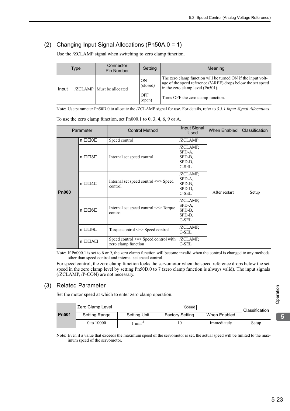 3) related parameter | Yaskawa Σ-V Series AC Servo Drives Rotational Motor Analog Voltage Reference User Manual | Page 103 / 320