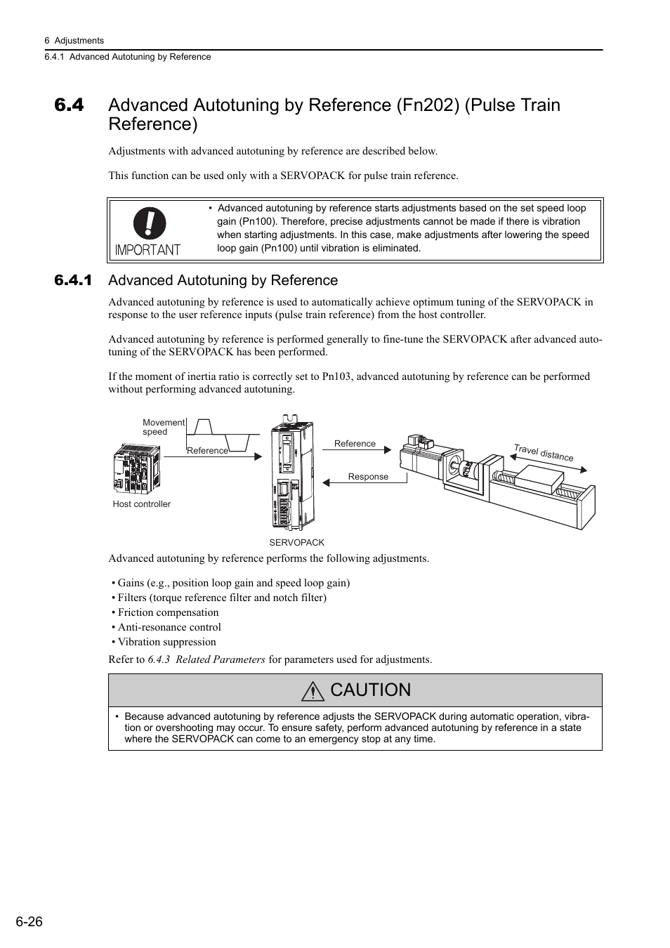 1 advanced autotuning by reference, Caution | Yaskawa Σ-V Series AC Servo Drives Rotational Motor Analog Voltage Reference User Manual | Page 177 / 320