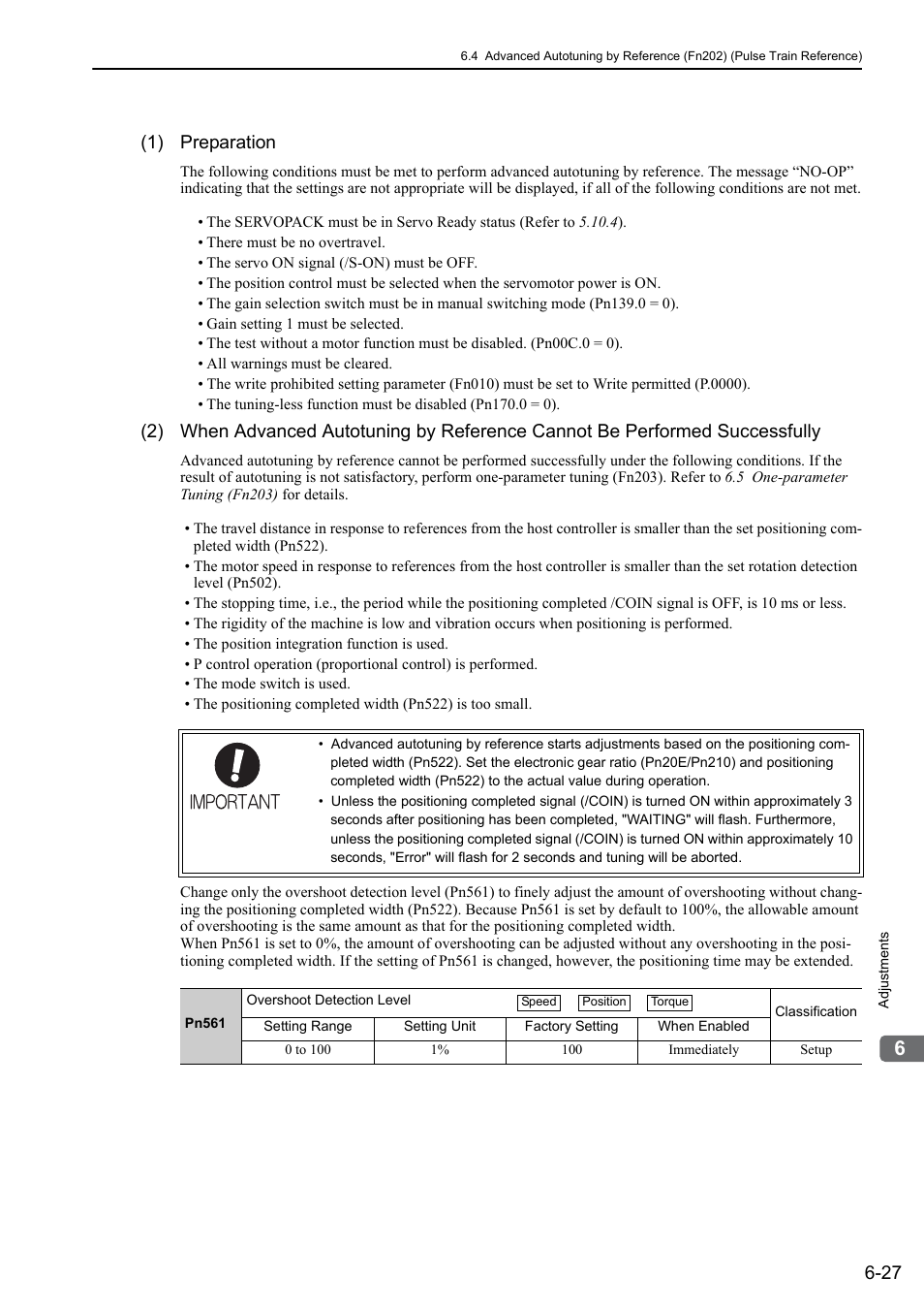 1) preparation | Yaskawa Σ-V Series AC Servo Drives Rotational Motor Analog Voltage Reference User Manual | Page 178 / 320