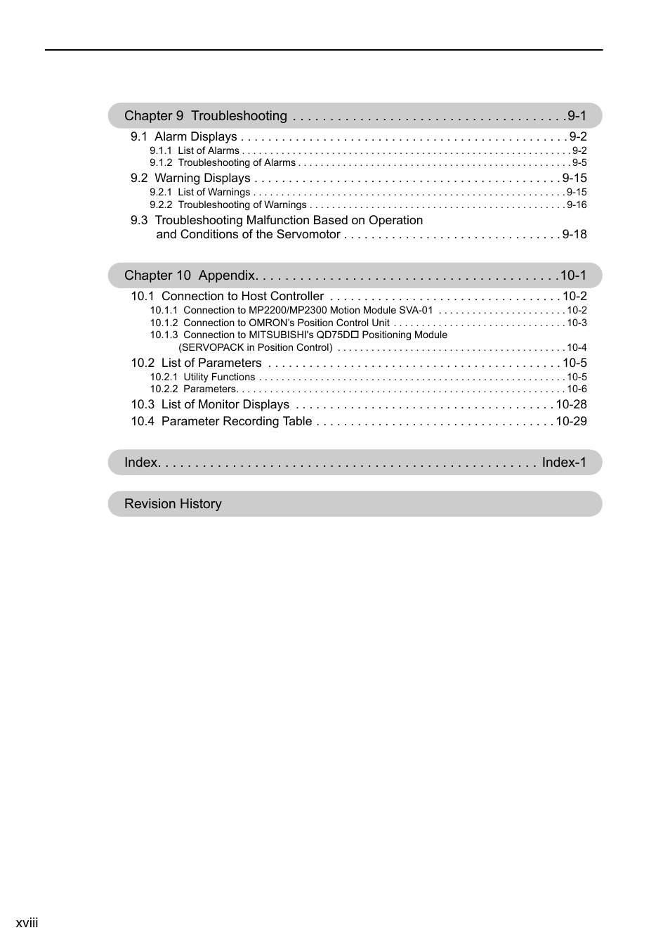 Yaskawa Σ-V Series AC Servo Drives Rotational Motor Analog Voltage Reference User Manual | Page 18 / 320