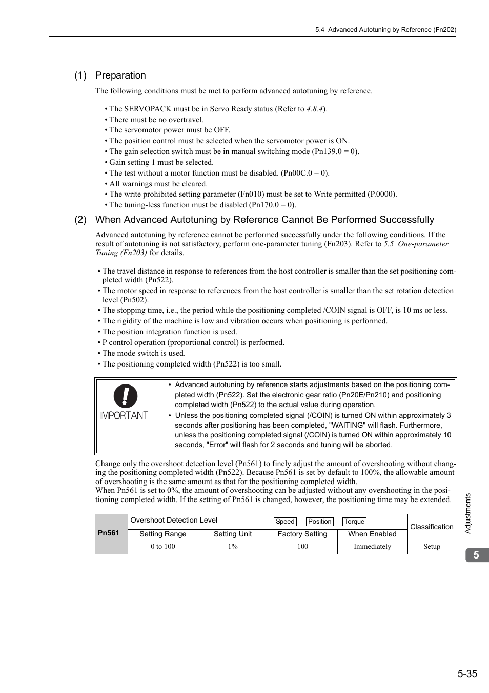 1) preparation | Yaskawa Σ-V Series AC Servo Drives Rotational Motor MECHATROLINK-II User Manual | Page 145 / 320