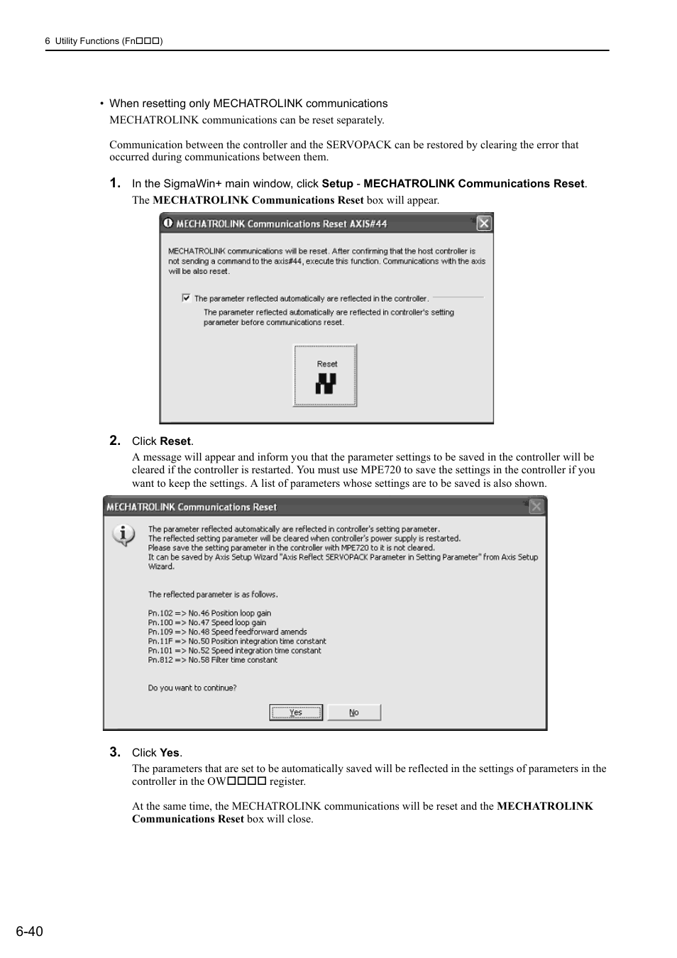 Mecha | Yaskawa Σ-V Series AC Servo Drives Rotational Motor MECHATROLINK-II User Manual | Page 239 / 320