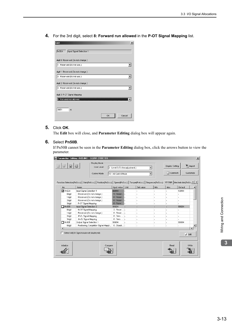 Yaskawa Σ-V Series AC Servo Drives Rotational Motor MECHATROLINK-II User Manual | Page 50 / 320