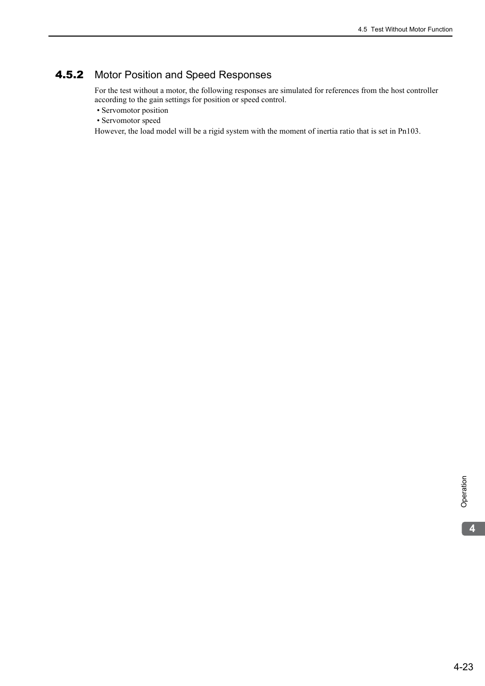 2 motor position and speed responses | Yaskawa Σ-V Series AC Servo Drives Rotational Motor MECHATROLINK-II User Manual | Page 88 / 320