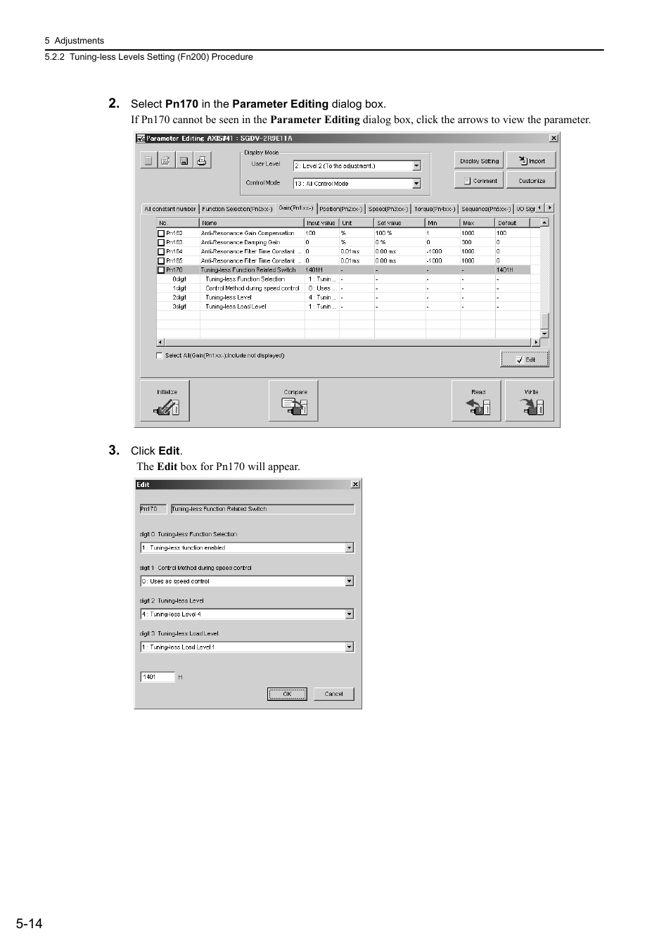 Yaskawa Σ-V Series AC Servo Drives Rotational Motor MECHATROLINK-III User Manual | Page 124 / 337