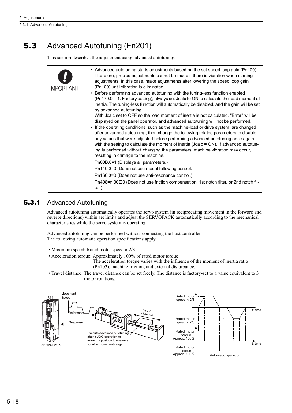 3 advanced autotuning (fn201), 1 advanced autotuning, M-iii | Yaskawa Σ-V Series AC Servo Drives Rotational Motor MECHATROLINK-III User Manual | Page 128 / 337