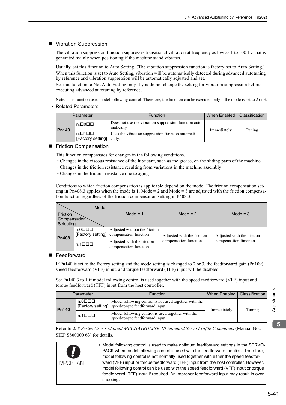 Yaskawa Σ-V Series AC Servo Drives Rotational Motor MECHATROLINK-III User Manual | Page 151 / 337