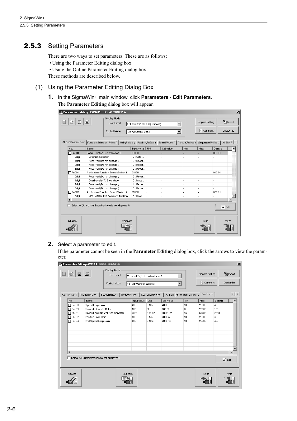 3 setting parameters | Yaskawa Σ-V Series AC Servo Drives Rotational Motor MECHATROLINK-III User Manual | Page 34 / 337