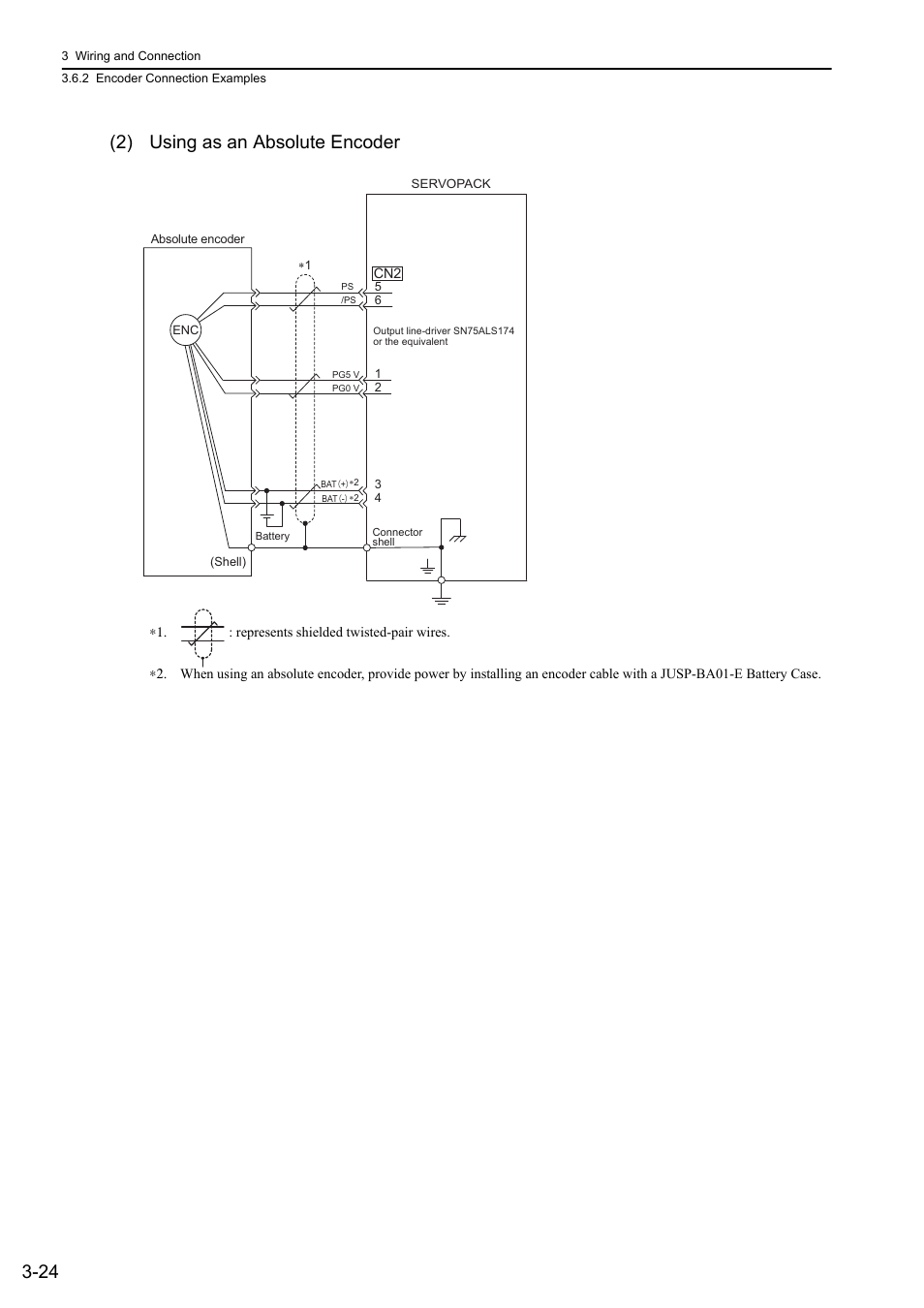 24 (2) using as an absolute encoder, Mecha | Yaskawa Σ-V Series AC Servo Drives Rotational Motor MECHATROLINK-III User Manual | Page 61 / 337