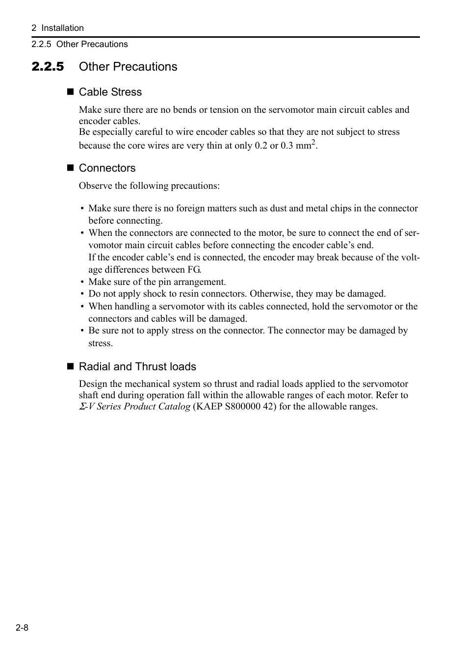 5 other precautions | Yaskawa AC Servo Drives DC Power Input Sigma-5 Series User Manual | Page 25 / 55