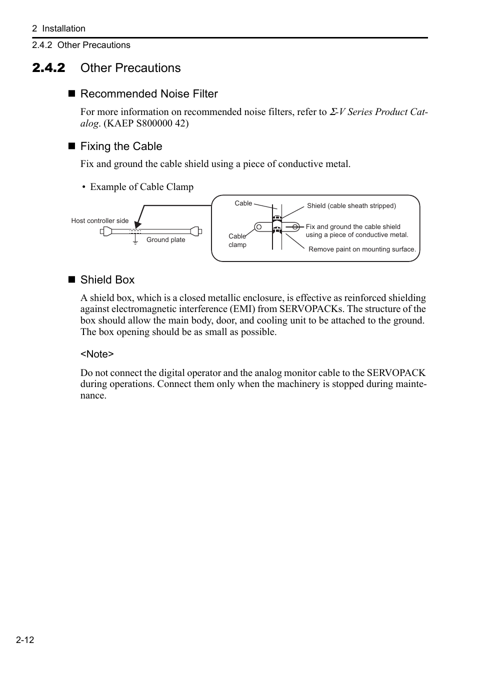 2 other precautions | Yaskawa AC Servo Drives DC Power Input Sigma-5 Series User Manual | Page 29 / 55