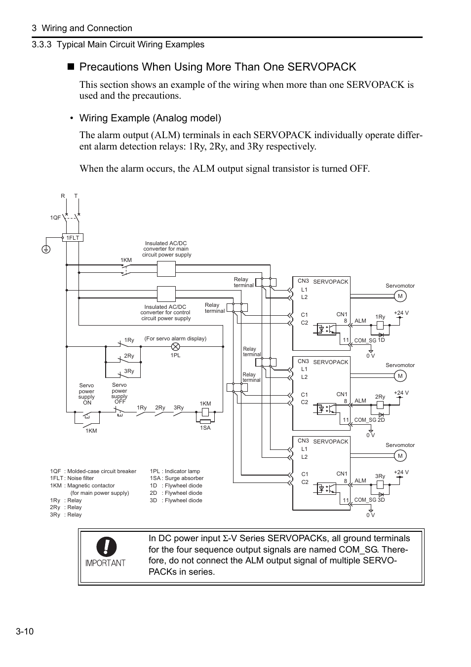 Precautions when using more than one servopack | Yaskawa AC Servo Drives DC Power Input Sigma-5 Series User Manual | Page 39 / 55