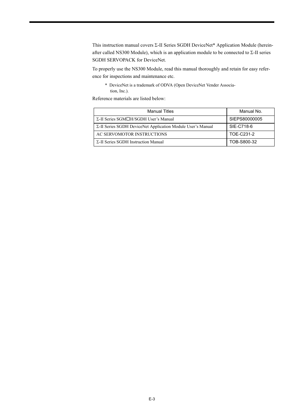Yaskawa AC Servo Drives Sigma II Series DeviceNet User Manual | Page 6 / 35