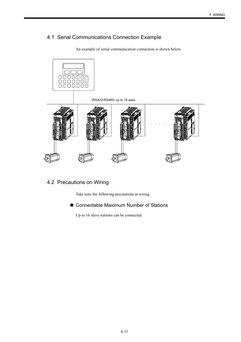 1 serial communications connection example, 2 precautions on wiring | Yaskawa AC Servo Drives Sigma II Series INDEXER User Manual | Page 19 / 25