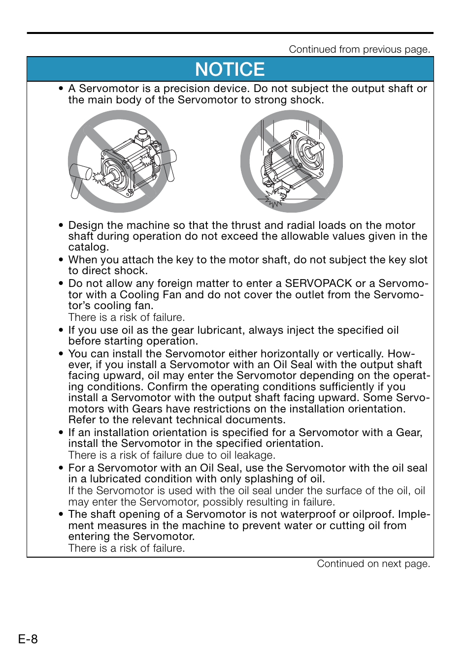 Notice | Yaskawa AC Servo Drive Rotary Servomotor Safety Precautions User Manual | Page 10 / 34