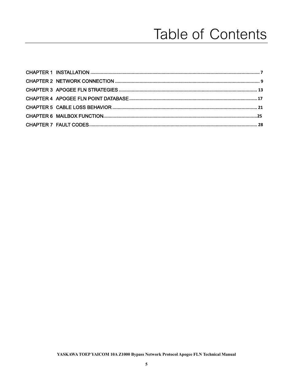 Yaskawa APOGEE FLN User Manual | Page 5 / 31