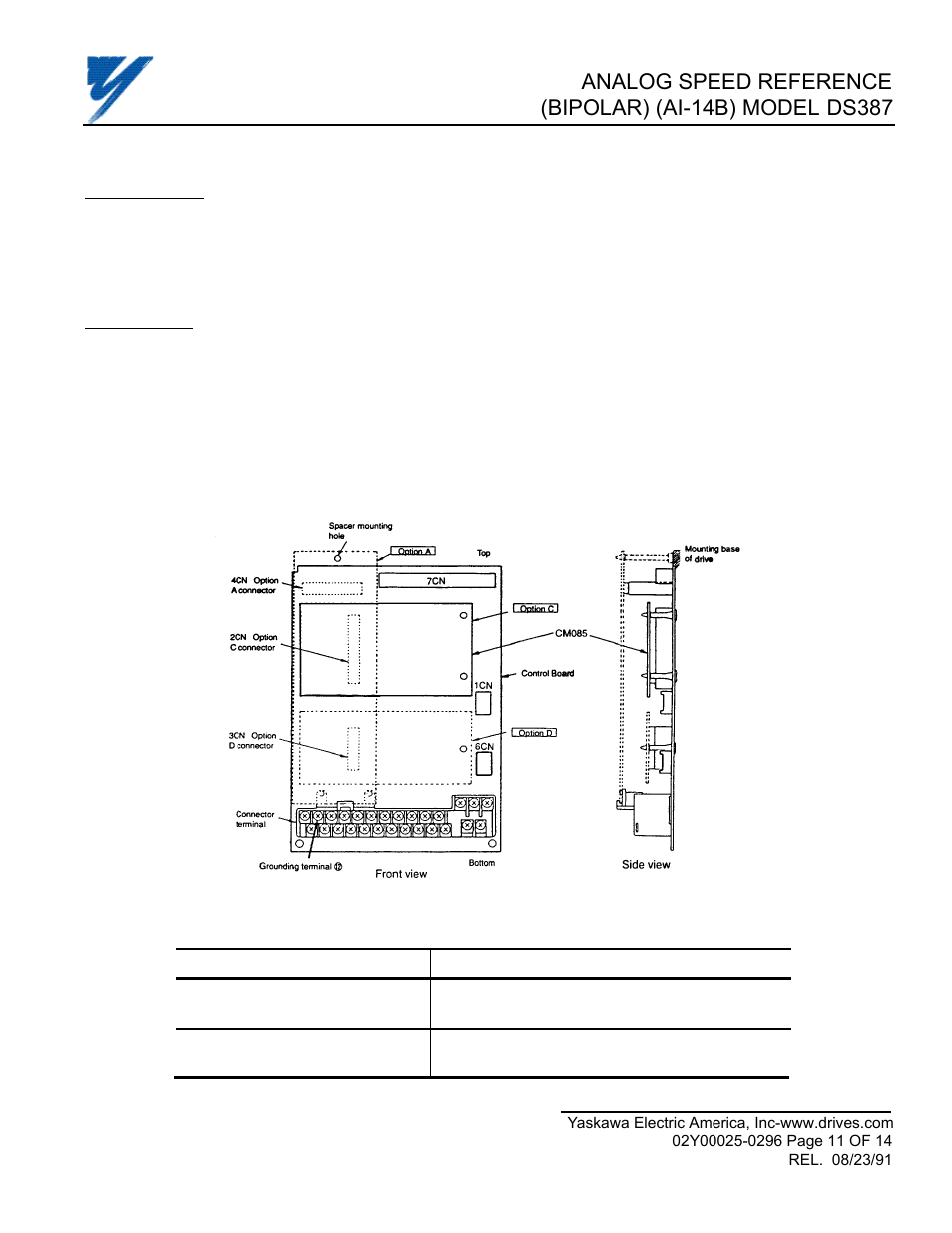 Yaskawa DS387 User Manual | Page 11 / 14