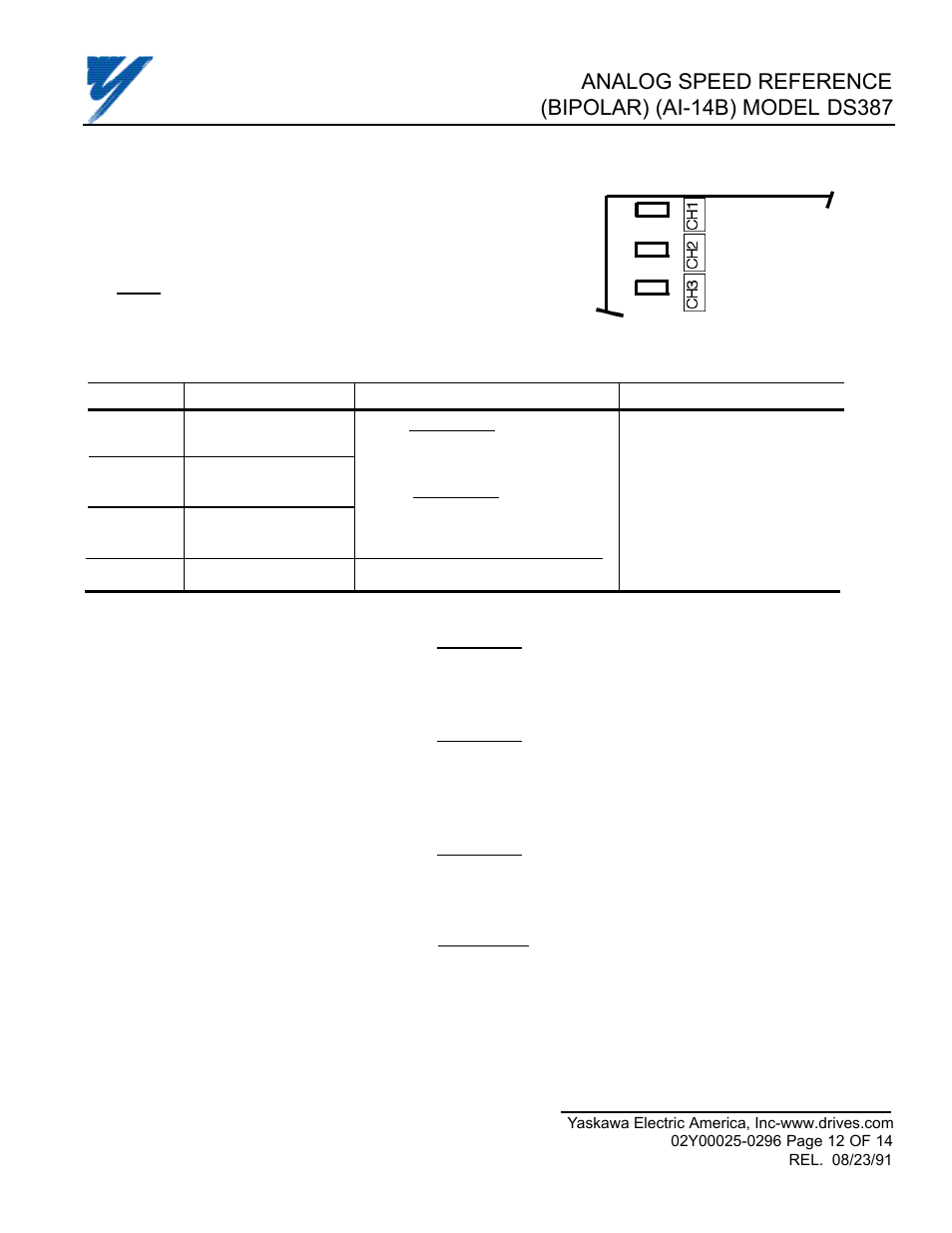 Yaskawa DS387 User Manual | Page 12 / 14