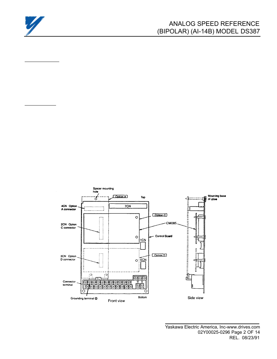 Yaskawa DS387 User Manual | Page 2 / 14