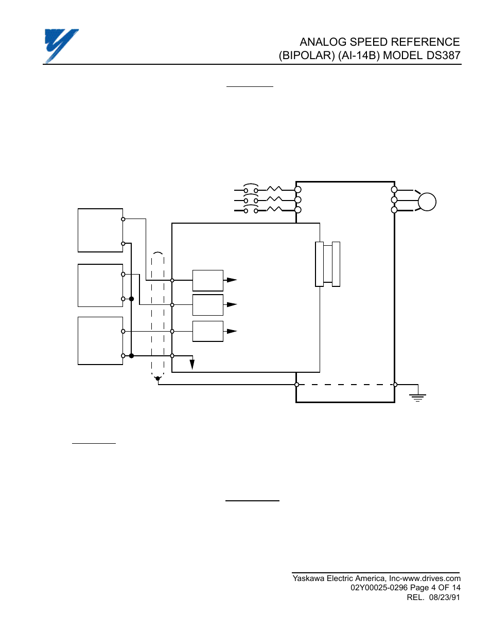 Warning | Yaskawa DS387 User Manual | Page 4 / 14