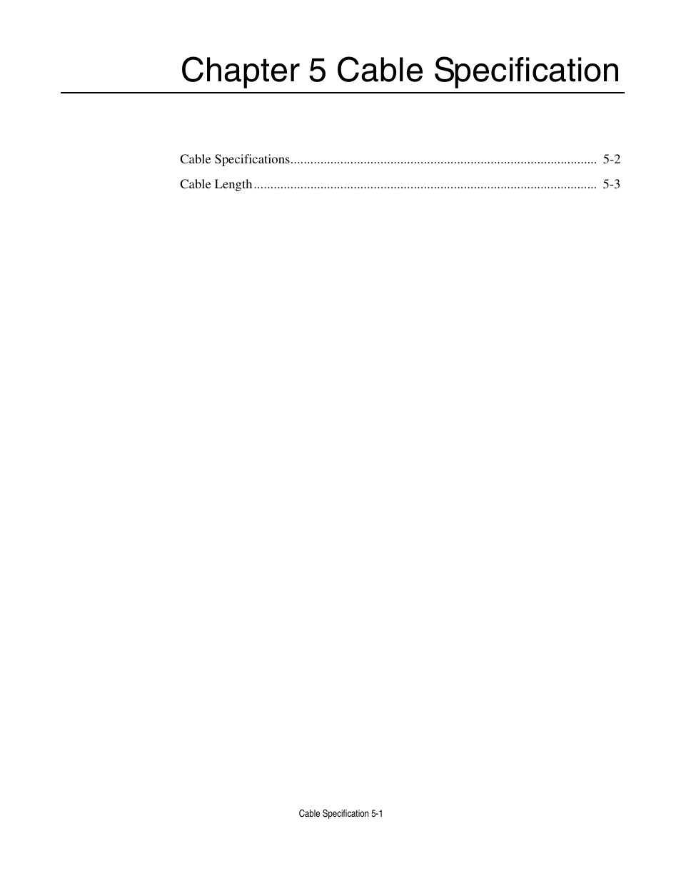 Chapter 5 cable specification, Chapter 5 cable specification -1 | Yaskawa CM012 DeviceNet Option Card User Manual | Page 66 / 76