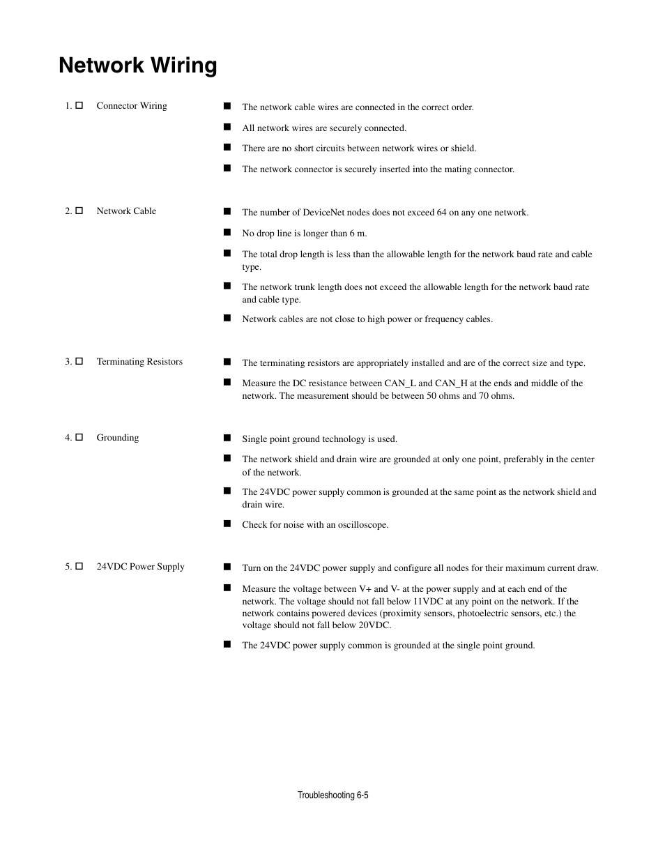 Network wiring, Network wiring -5 | Yaskawa CM012 DeviceNet Option Card User Manual | Page 74 / 76