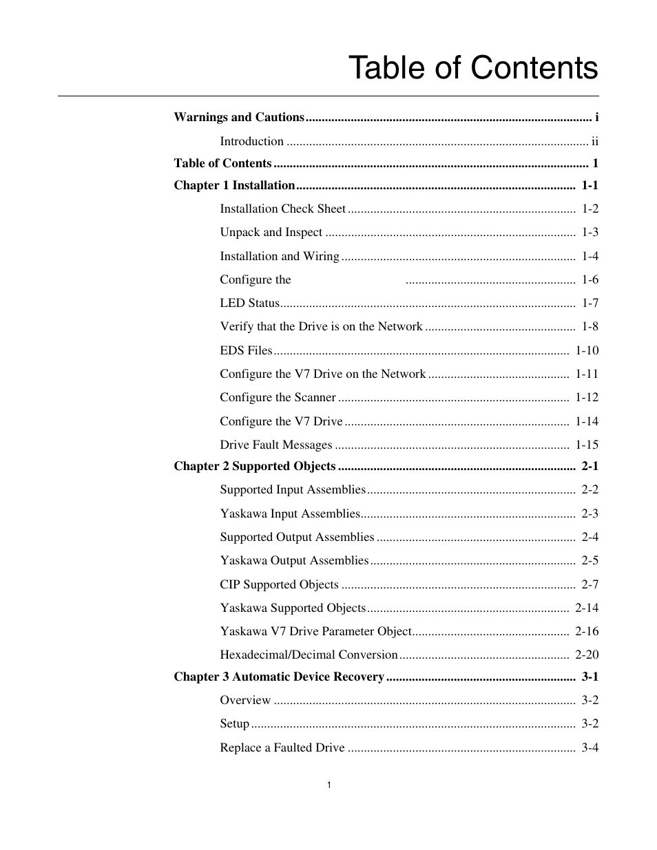 Yaskawa CM013 V7 DeviceNet Option User Manual | Page 4 / 60