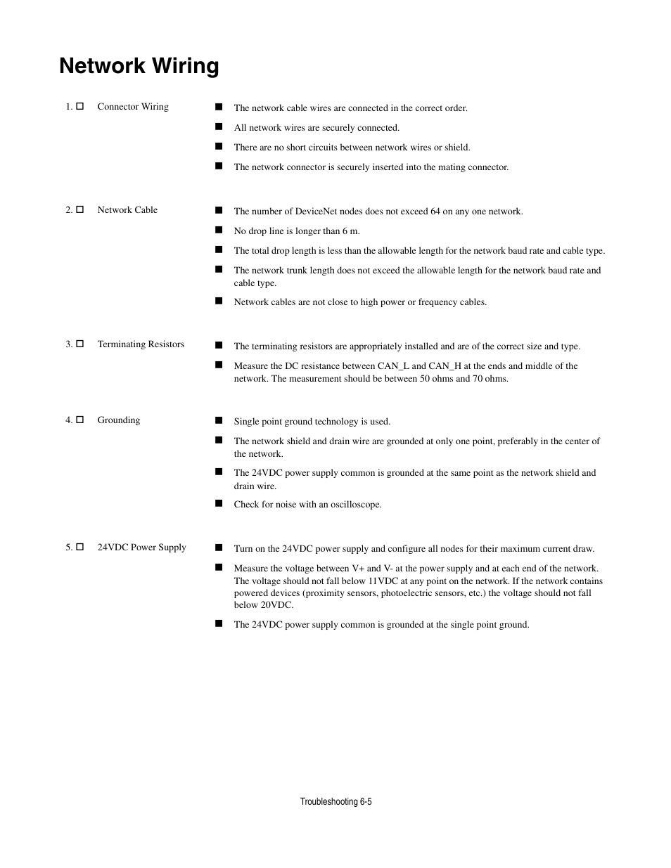 Network wiring, Network wiring -5 | Yaskawa CM013 V7 DeviceNet Option User Manual | Page 58 / 60