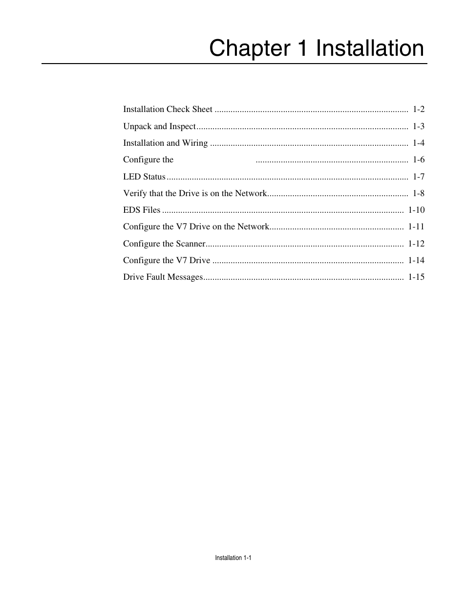 Chapter 1 installation, Chapter 1 installation -1 | Yaskawa CM013 V7 DeviceNet Option User Manual | Page 6 / 60