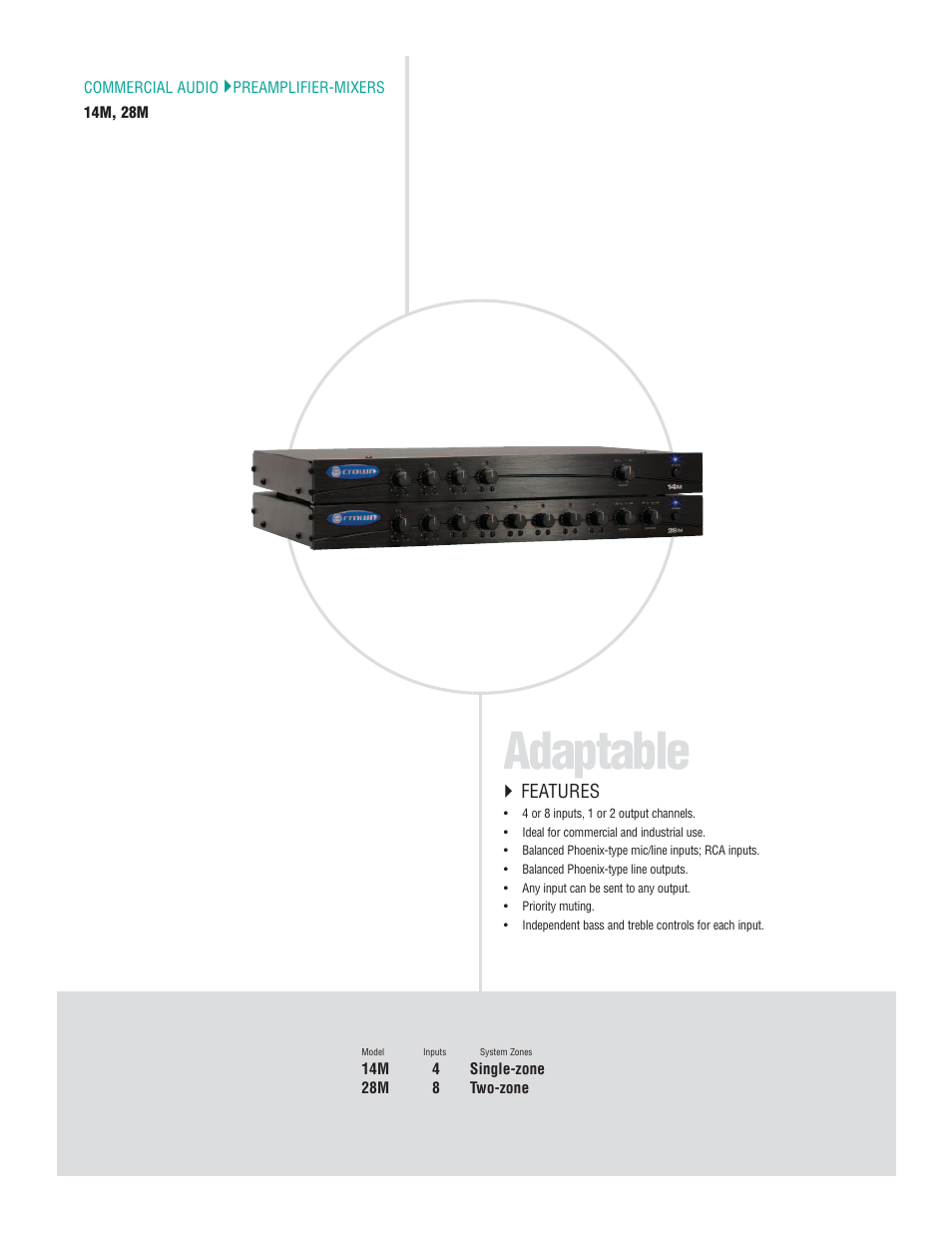 Adaptable, Features | Crown Audio CTs 2-Channel User Manual | Page 18 / 83