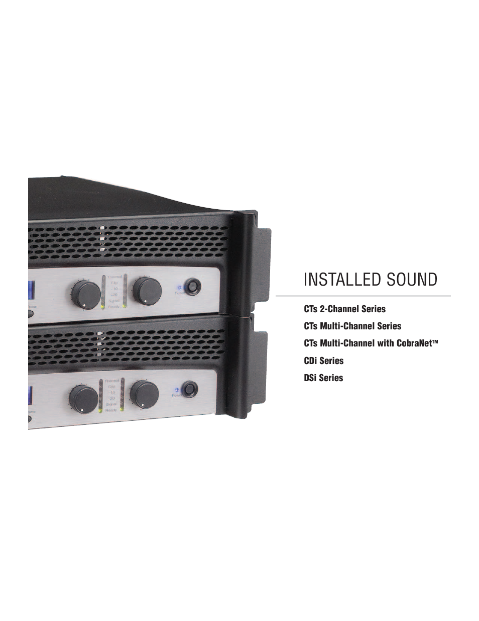 Installed sound | Crown Audio CTs 2-Channel User Manual | Page 3 / 83