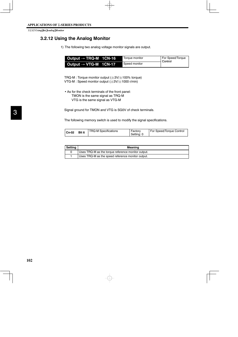 12 using the analog monitor | Yaskawa DR2 Sigma Servo User Manual | Page 115 / 513