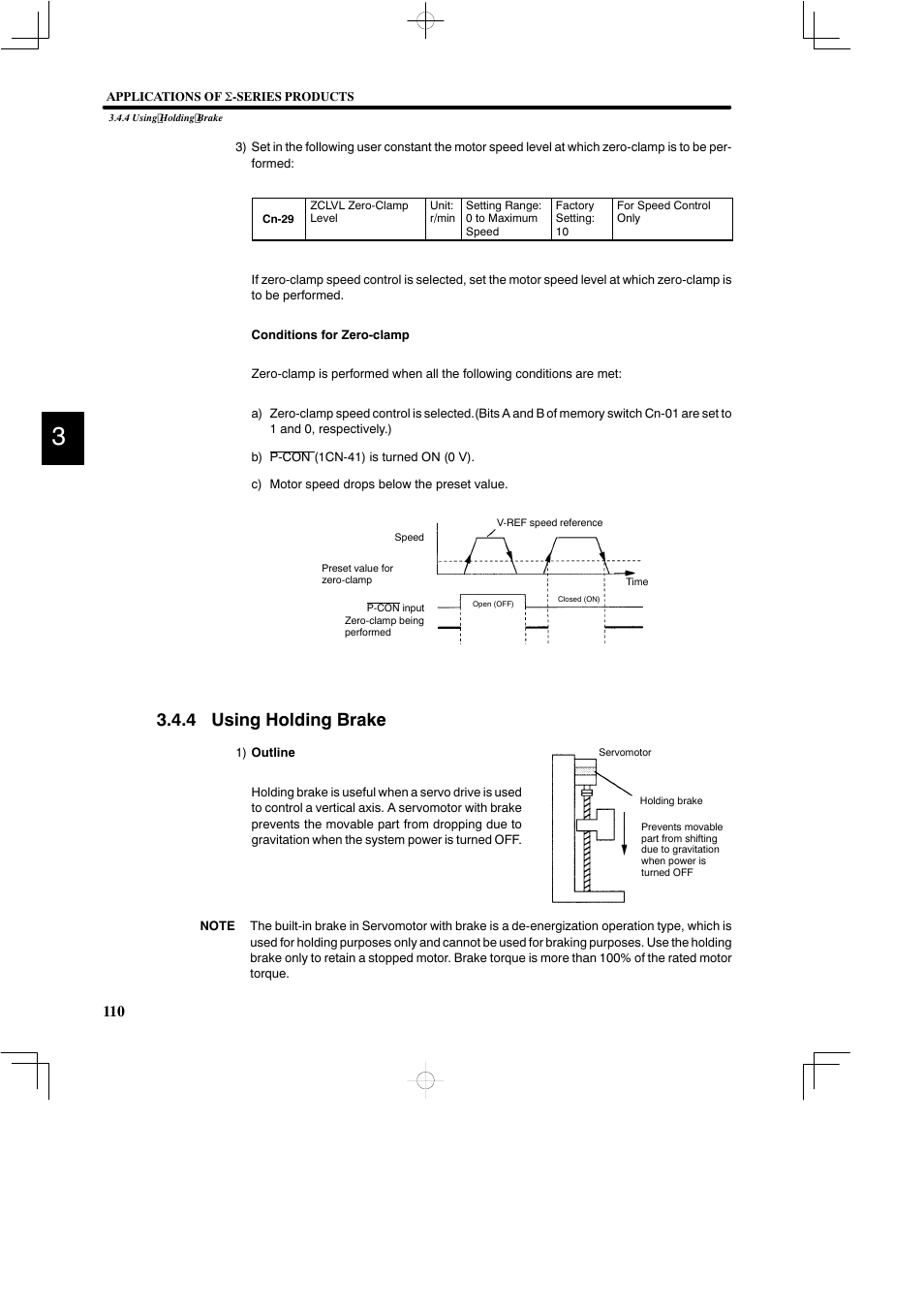 4 using holding brake | Yaskawa DR2 Sigma Servo User Manual | Page 123 / 513
