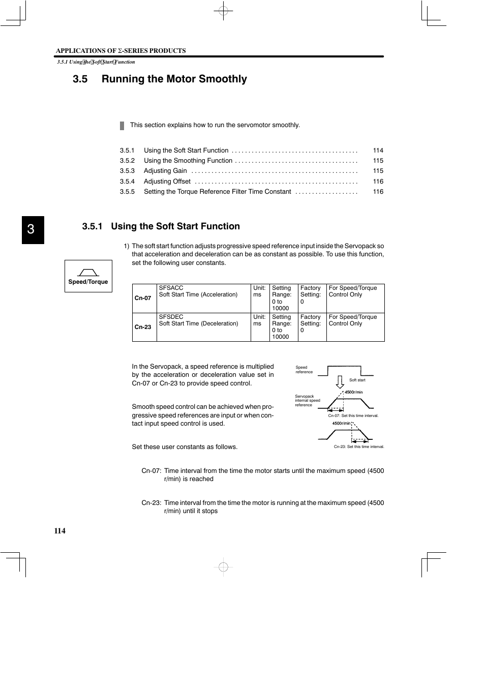 5 running the motor smoothly, 1 using the soft start function | Yaskawa DR2 Sigma Servo User Manual | Page 127 / 513