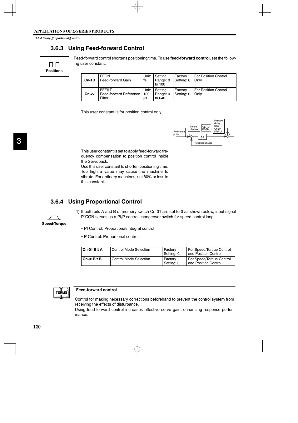 3 using feed-forward control, 4 using proportional control | Yaskawa DR2 Sigma Servo User Manual | Page 133 / 513